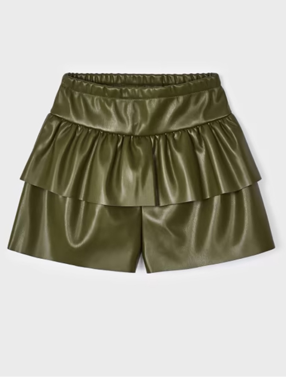 Mayoral Ruffled Faux Leather Toddler Shorts